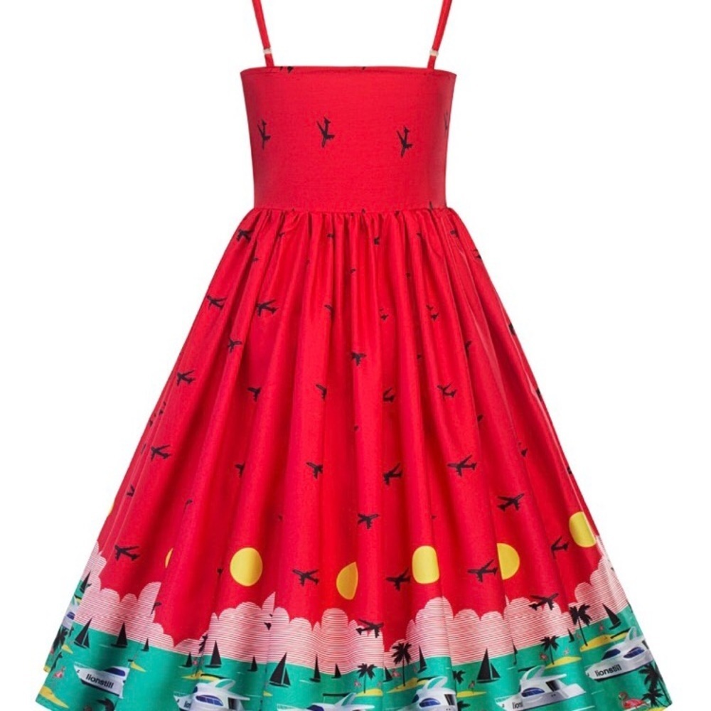 NWOT Watermelon Sunset Swing Dress - Picture 3 of 8